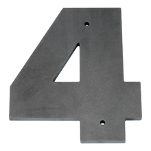 1/4 Inch Thick Laser Cut Steel Letters and Numbers - Proxima Nova Font, Raw Steel, 6 Inch