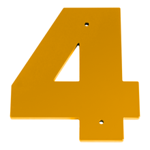 1/4 Inch Thick Laser Cut Steel Letters and Numbers - Proxima Nova Font, Yellow, 6 Inch