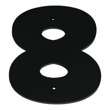 1/4 Inch Thick Laser Cut Steel Letters and Numbers - Proxima Nova Font, Black, 6 Inch