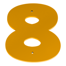 1/4 Inch Thick Laser Cut Steel Letters and Numbers - Proxima Nova Font, Yellow, 6 Inch