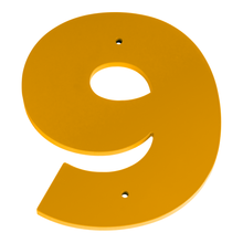 1/4 Inch Thick Laser Cut Steel Letters and Numbers - Proxima Nova Font, Yellow, 6 Inch