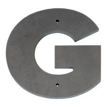 1/4 Inch Thick Laser Cut Steel Letters and Numbers - Proxima Nova Font, Raw Steel, 6 Inch