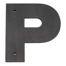 1/4 Inch Thick Laser Cut Steel Letters and Numbers - Proxima Nova Font, Raw Steel, 6 Inch