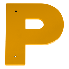 1/4 Inch Thick Laser Cut Steel Letters and Numbers - Proxima Nova Font, Yellow, 6 Inch