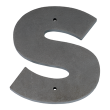 1/4 Inch Thick Laser Cut Steel Letters and Numbers - Proxima Nova Font, Raw Steel, 6 Inch