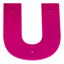 1/4 Inch Thick Laser Cut Steel Letters and Numbers - Proxima Nova Font, Pink, 6 Inch