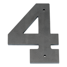 1/4 Inch Thick Laser Cut Steel Letters and Numbers - Trilby Black Font, Raw Steel, 6 Inch