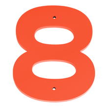 1/4 Inch Thick Laser Cut Steel Letters and Numbers - Trilby Black Font, Orange, 6 Inch