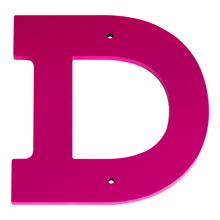 1/4 Inch Thick Laser Cut Steel Letters and Numbers - Trilby Black Font, Pink, 6 Inch