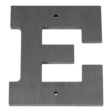 1/4 Inch Thick Laser Cut Steel Letters and Numbers - Trilby Black Font, Raw Steel, 6 Inch