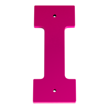 1/4 Inch Thick Laser Cut Steel Letters and Numbers - Trilby Black Font, Pink, 6 Inch