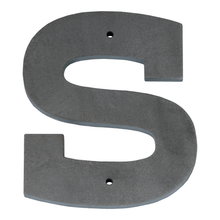 1/4 Inch Thick Laser Cut Steel Letters and Numbers - Trilby Black Font, Raw Steel, 6 Inch