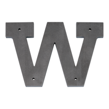 1/4 Inch Thick Laser Cut Steel Letters and Numbers - Trilby Black Font, Raw Steel, 6 Inch