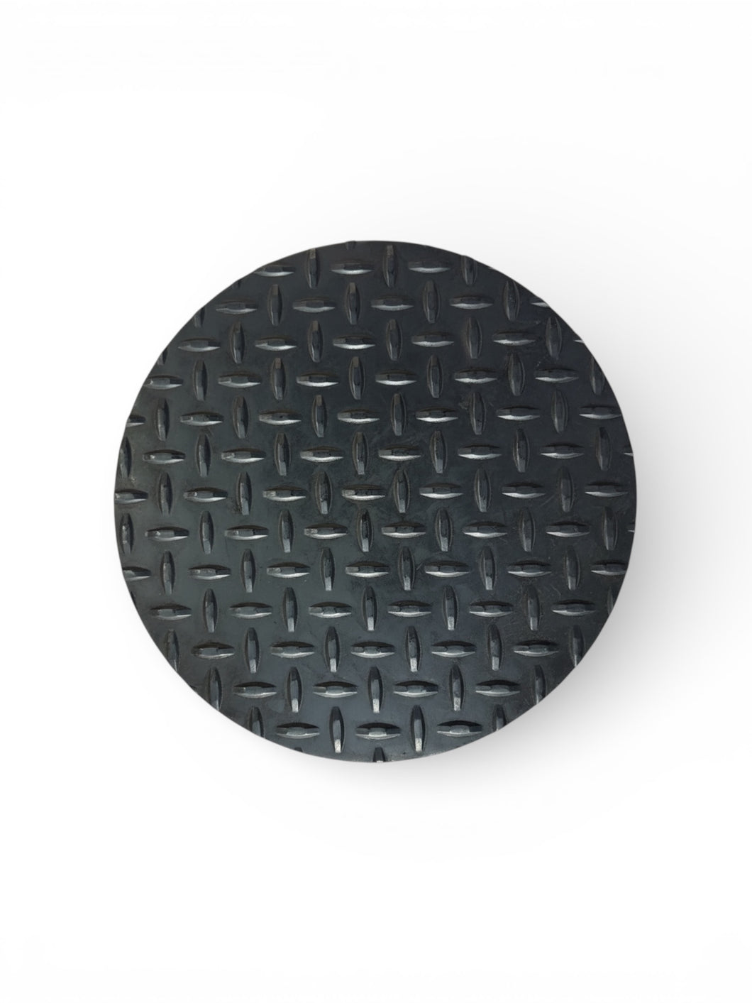 14 Gauge Hot Rolled Diamond Tread Mild Steel Plate, Round, Mill Finish - Made in USA