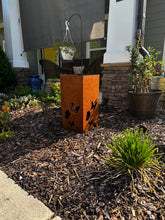 Super Duty Raw Steel Planter, Cuboid with Butterfly Cutouts, Custom Sizes - Made in USA