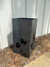 Super Duty Raw Steel Planter, Cuboid with Butterfly Cutouts, Custom Sizes - Made in USA