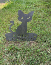 Cat - Halloween Metal Yard Stake