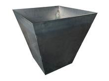 Super Duty Raw Steel Planter, Tapered Cube, Many Sizes - Made in USA