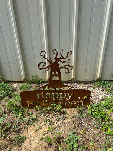 Boo Tree - Halloween Metal Yard Stake