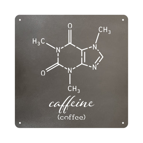 12 x 12 Metal Wall Art - Caffeine